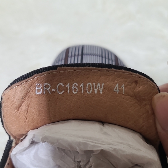 ELANROMAN Men's Plaid Black and White Dress Loafers Leather Lined - Size 8.5 - Picture 11 of 13